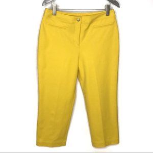 St. John Collection Yellow Cropped Pants